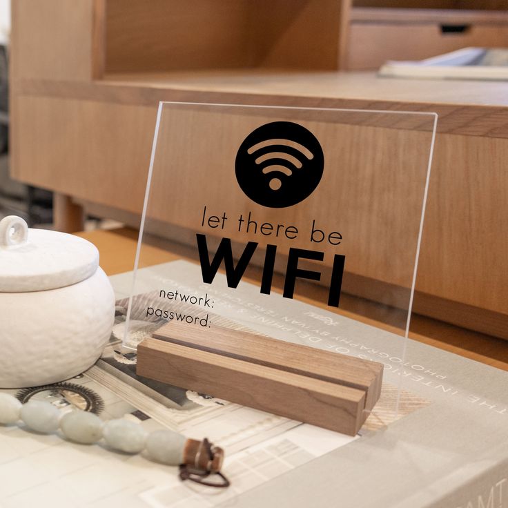 بطاقة كلمة مرور wifi من الأكريليك